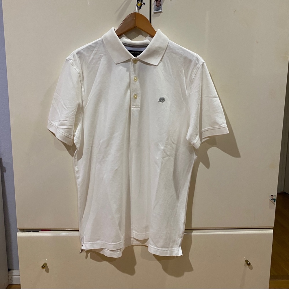 Banana republic white polo shirt